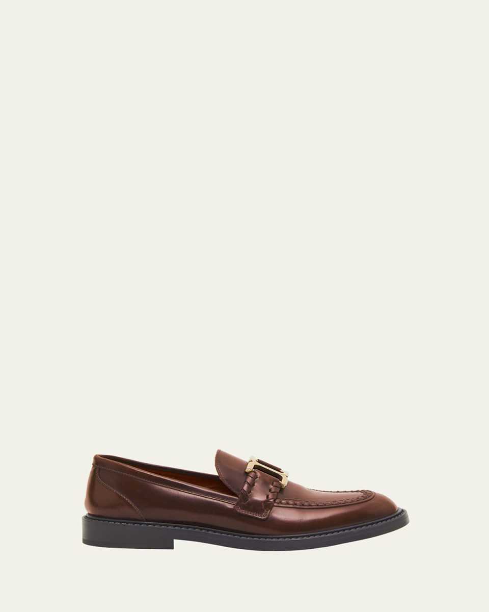 Marcie Leather Chain Loafers